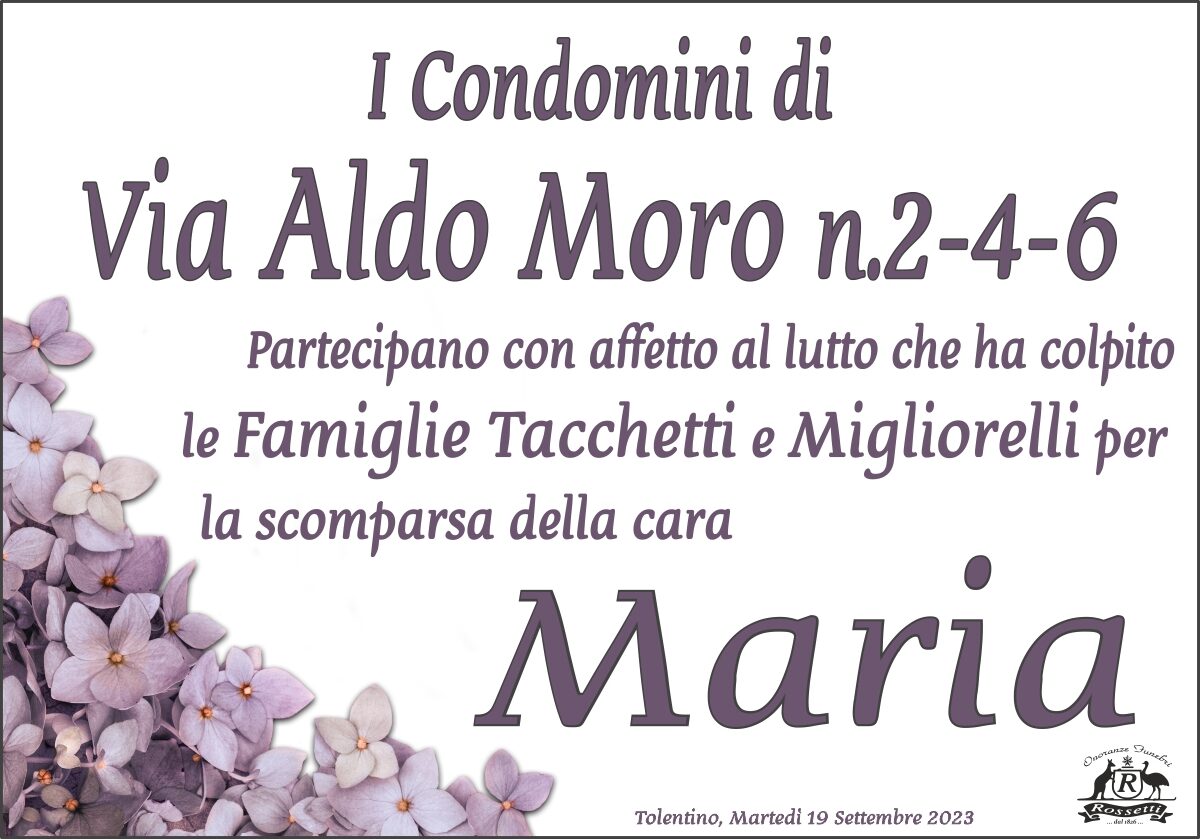 Via Aldo Moro 2-4-6 - Maria Tacchetti -